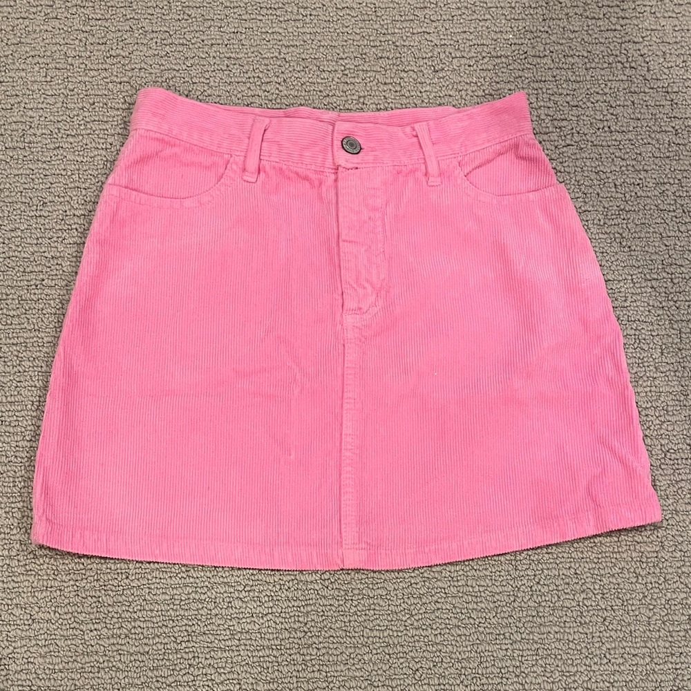 John Galt Pink Corduroy Mini Skirt Women’s S to XS